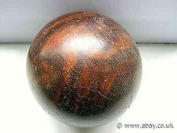 Antique solid mahogany ball. Skittles. Decorative. 4.5" 11 cm