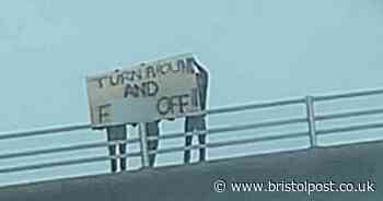 Holidaymakers greeted with rude  sign telling them to 'turn around'