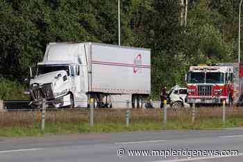 Semi and BMW collide on South Surrey highway – Maple Ridge News - Maple Ridge News
