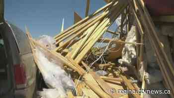 'Sounded like big boulders were rolling through:' Tornado rips Sask. family's yard