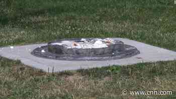 Statue of Frederick Douglass toppled on anniversary of his famous speech