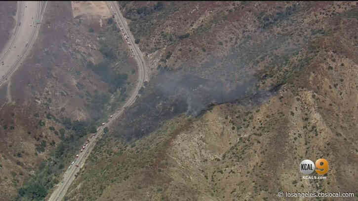 Fire Crews Battle Brush Fire Off La Tuna Canyon Road In Shadow Hills