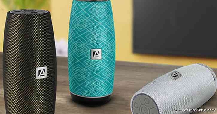 This lightweight Bluetooth speaker can play music for up to 30 hours