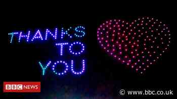 Coronavirus: Drone display says 'thanks' to key workers