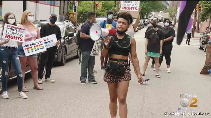 Protesters March At Delta Foundation In Support Of Black Transgender And LGBTQ+ Communities