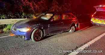 Suspected drink-driver crashes on motorway