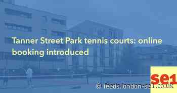 Tanner Street Park tennis courts: online booking introduced