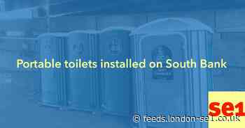Portable toilets installed on South Bank
