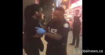 Review underway after video appears to show Toronto officer pushing, pepper spraying group - Globalnews.ca