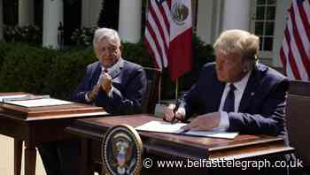 Donald Trump claims improved ties as he hosts Mexico’s president