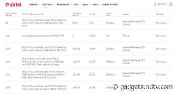 Airtel Expands Rs. 99, Rs. 129, Rs. 199 Prepaid Recharge Plans to More Circles: Report