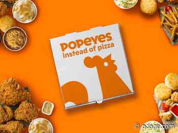 Popeyes stalks pizza home deliveries to promote its own family bundles