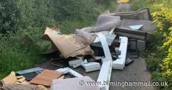 'Terrible' - Huge piles of rubbish dumped on country lane in Walsall