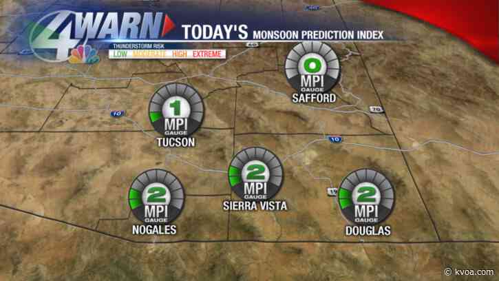 Isolated storms possible, otherwise HOT!