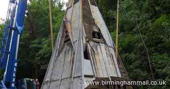Road reopens after 'dangerous' spire is removed from church