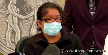 'I couldn't even finish watching': Mother of man seen in arrest video speaks during news conference in Saskatoon