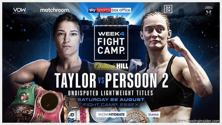 Katie Taylor vs Delfine Persoon Rematch Co Main Events on Dillian Whyte vs Alexander Povetkin Card on August 22nd