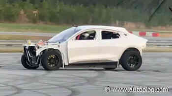 This Ford Mustang Mach-E prototype goes fast and does donuts
