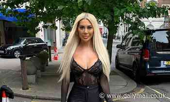 Chloe Ferry wears skintight black lace outfit on London night out