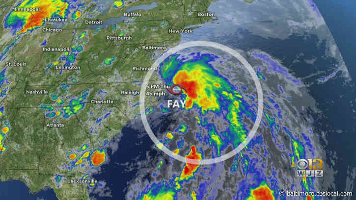Maryland Weather: Tropical Storm Fay Forms; Flash Flood Watch For Parts Of Maryland
