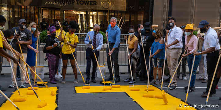 'Black Lives Matter' Street Mural Painted Outside Trump Tower in NYC