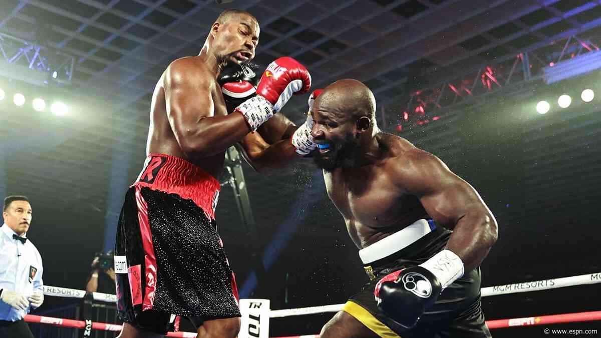 Heavyweight contender Carlos Takam defeated Jerry Forrest by unanimous decision Thursday night in Las Vegas.