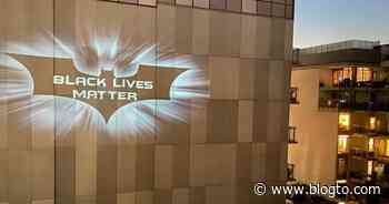 Black Lives Matter projected on side of Toronto building - blogTO