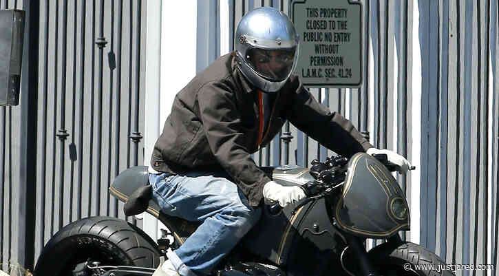 Brad Pitt Stops By Angelina Jolie's Gated Community in L.A.