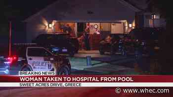 Woman taken to hospital from pool