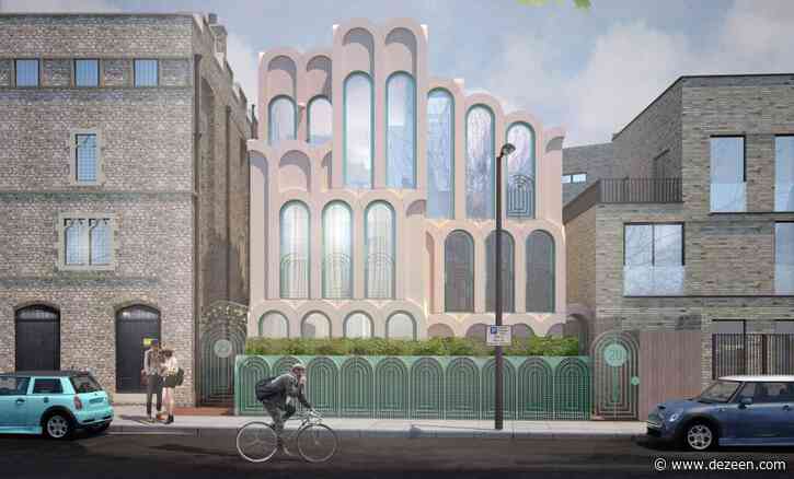 Peter Morris Architects covers Cloud House in pink arches