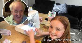 Ponteland super stitcher making face masks in memory of her beloved grandad