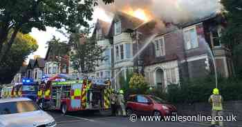Multiple fire engines tackle large house fire in Roath, Cardiff