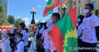 Rally at Alberta legislature to protest Ethiopian government after singer killed
