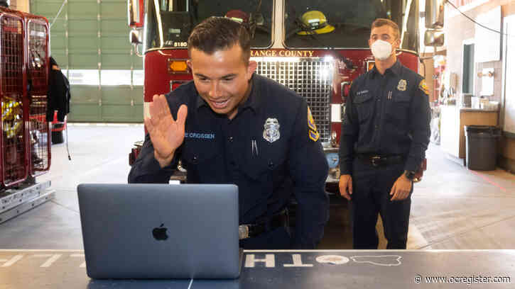 OCFA firefighters and paramedics meet baby boy they helped deliver in Mission Viejo