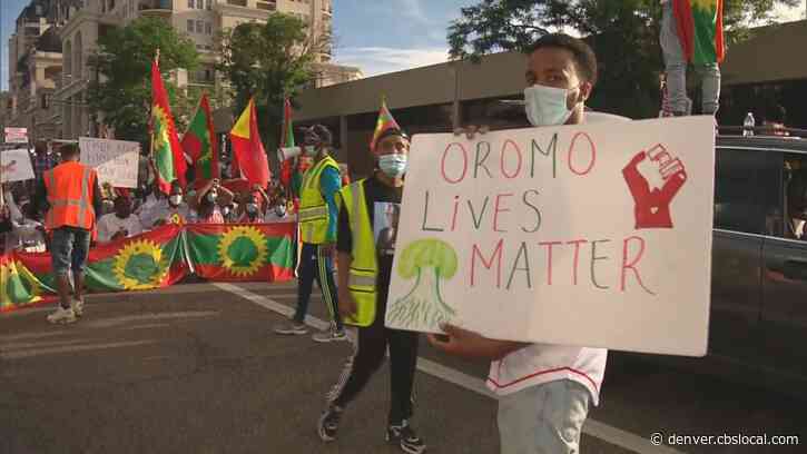 Protesters Block Traffic In Denver To Raise Awareness About Unrest In Ethiopia