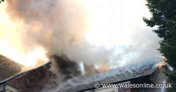 Homes evacuated after 'huge flames' at derelict house