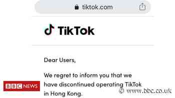 TikTok halts Hong Kong access after security law