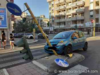 Bari, incidente in via Giulio Petroni: "abbattuto" semaforo - Borderline24 - Il giornale di Bari