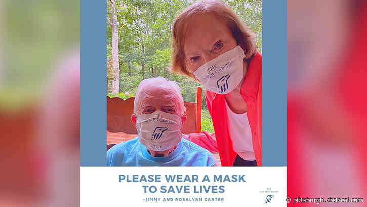 Former President Jimmy Carter And Wife Rosalynn Pose In Face Masks, Call On Public To Save Lives