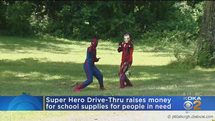 Superhero Drive-Thru Helps Raise Money For School Supplies