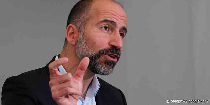 Uber CEO Dara Khosrowshahi says ride-hailing will make up only 50% of the company's business moving forward as food delivery growth surges (UBER)