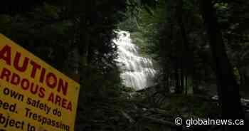 Child survives waterfall plunge at Bridal Veil Falls Provincial Park
