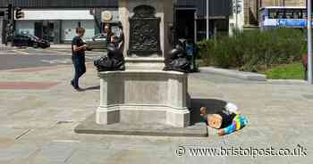 Video shows Savile mannequin falling from Edward Colston's plinth