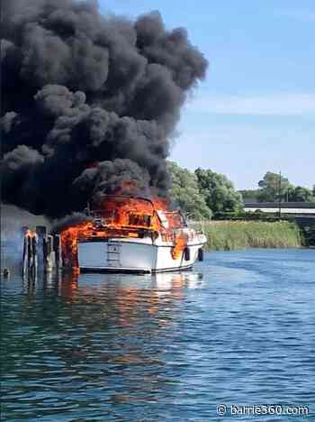 Fire on Saturday destroyed a boat in Orillia – Barrie 360 - Barrie 360
