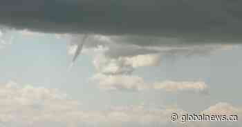 Parts of central Alberta under severe thunderstorm warning; funnel cloud spotted near Nanton
