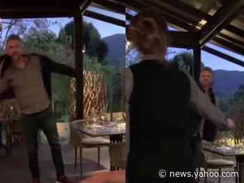 A California waitress said she stopped a man's racist tirade against an Asian family because she didn't 'have time for this'