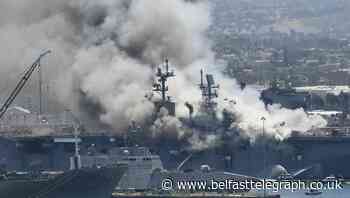 18 injured after explosion and fire on US navy ship