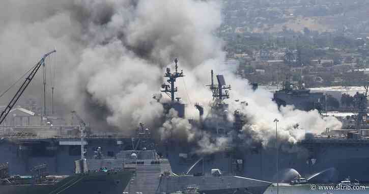 18 injured in fire aboard ship at Naval Base San Diego