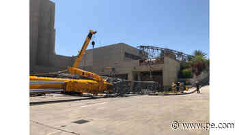 Crane collapses on Riverside medical center building; no injuries reported - Press-Enterprise