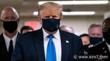 Trump visits Walter Reed Medical Center, wears mask in public for first time - KIRO Seattle